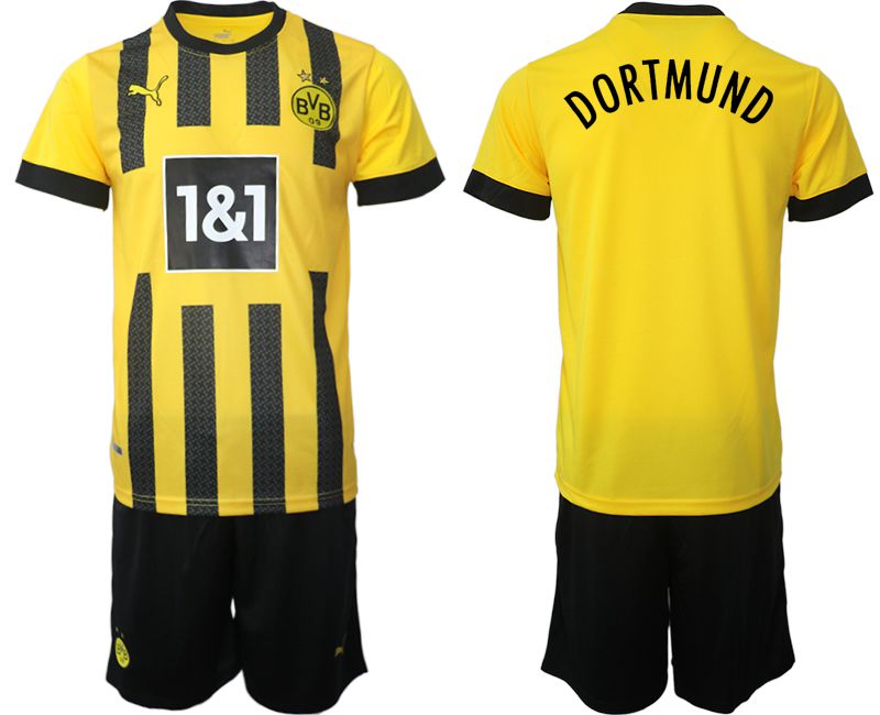 Men 2022-2023 Club Borussia Dortmund home yellow blank Soccer Jersey->customized soccer jersey->Custom Jersey